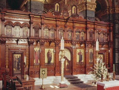 Innenansicht, Kathedrale der Göttlichen Weisheit, Moscow Road, London von Unbekannt Unbekannt